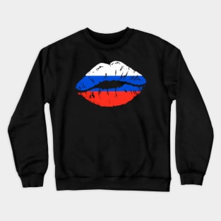 Russian Flag Lips For Russians Russia Crewneck Sweatshirt